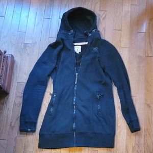 Long Zip Sweatshirt w Collapsable Hood